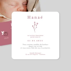 Faire-part Naissance Fille^Planet cards Réveil Délicat