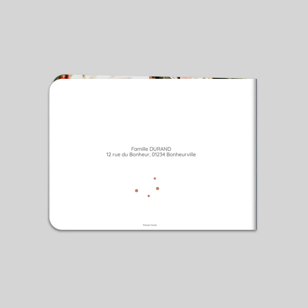 Carte De Vœux Famille^Planet cards Sapin Et Flocons De Neige