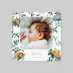 Faire-part Naissance Animaux | Créations En Collaboration^Planet cards Savane Endormie