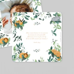 Faire-part Naissance Animaux | Créations En Collaboration^Planet cards Savane Endormie