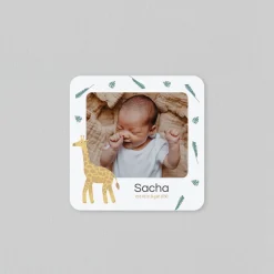 Faire-part Naissance Animaux | Faire-part Naissance Garçon^Planet cards Savane et Girafe