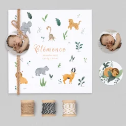 Faire-part Naissance Animaux | Créations En Collaboration^Planet cards Savane et Motifs