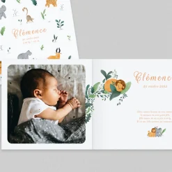 Faire-part Naissance Animaux | Créations En Collaboration^Planet cards Savane et Motifs