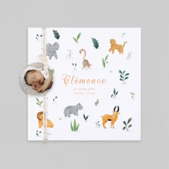 Faire-part Naissance Animaux | Créations En Collaboration^Planet cards Savane et Motifs
