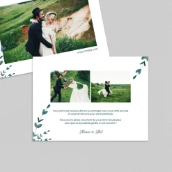 Carte Remerciement Mariage Champêtre^Planet cards Simple Eucalyptus