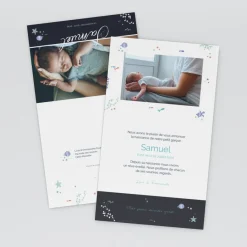 Faire-part Naissance Animaux | Créations En Collaboration^Planet cards Sous l'Océan Bleu