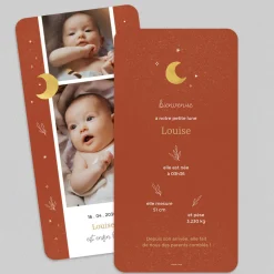 Faire-part Naissance Fille^Planet cards Sur la lune
