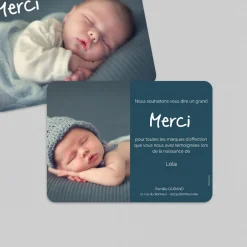 Carte Remerciement Naissance Classique^Planet cards Sur Un Petit Nuage