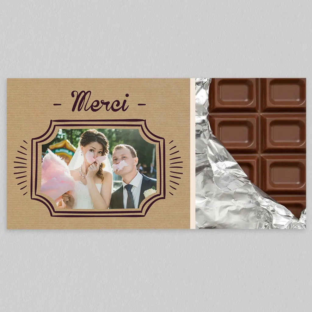 Carte Remerciement Mariage Originale^Planet cards Tablette chocolat
