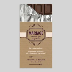 Faire-part Mariage Original | Gamme Complète^Planet cards Tablette chocolat