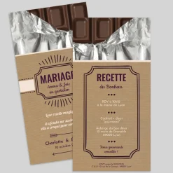 Faire-part Mariage Original | Gamme Complète^Planet cards Tablette chocolat