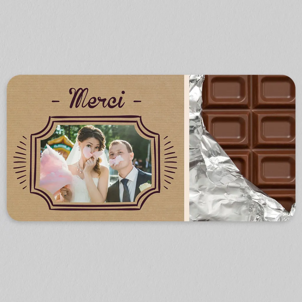 Carte Remerciement Mariage Originale^Planet cards Tablette chocolat