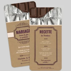 Faire-part Mariage Original | Gamme Complète^Planet cards Tablette chocolat