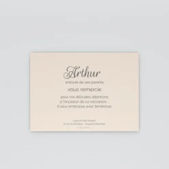 Carte Remerciement Naissance Classique | Carte Remerciement Naissance Garçon^Planet cards Tendresse et calins