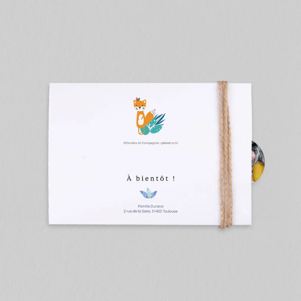 Faire-part Naissance Animaux | Créations En Collaboration^Planet cards Tiwipi Renard