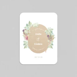 Faire-part Mariage Champêtre^Planet cards Touche Kraft et Vignes