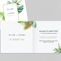Faire-part Mariage Champêtre | Gamme Complète^Planet cards Tropical Chic