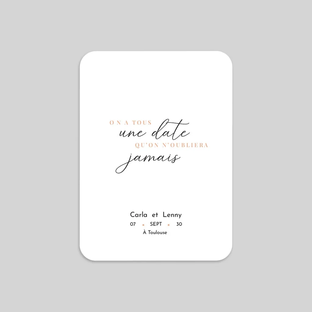 Faire-part Mariage Chic | Faire-part Mariage Bohème^Planet cards Typo Élégante