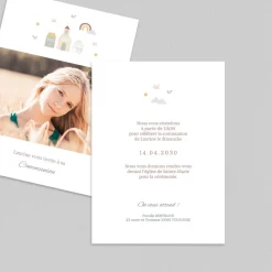 Faire-part Communion^Planet cards Une belle Journée