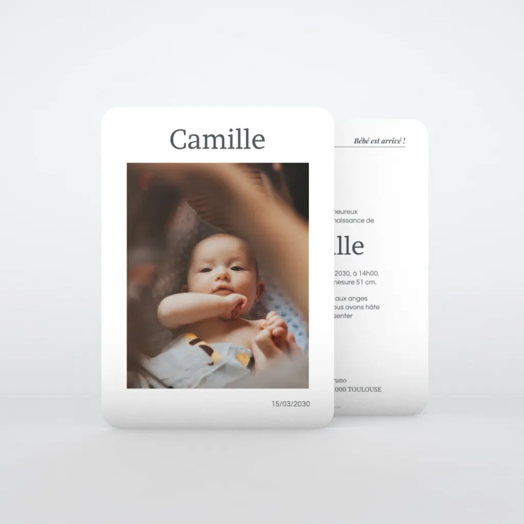 Faire-part Naissance Fille^Planet cards Une Bonne Nouvelle