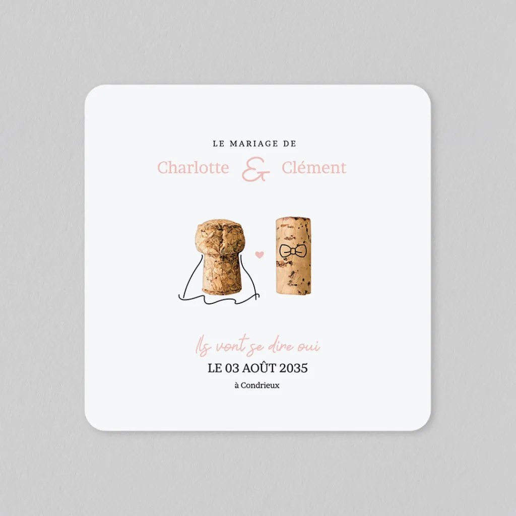 Faire-part Mariage Original^Planet cards Une Histoire de Bouchons