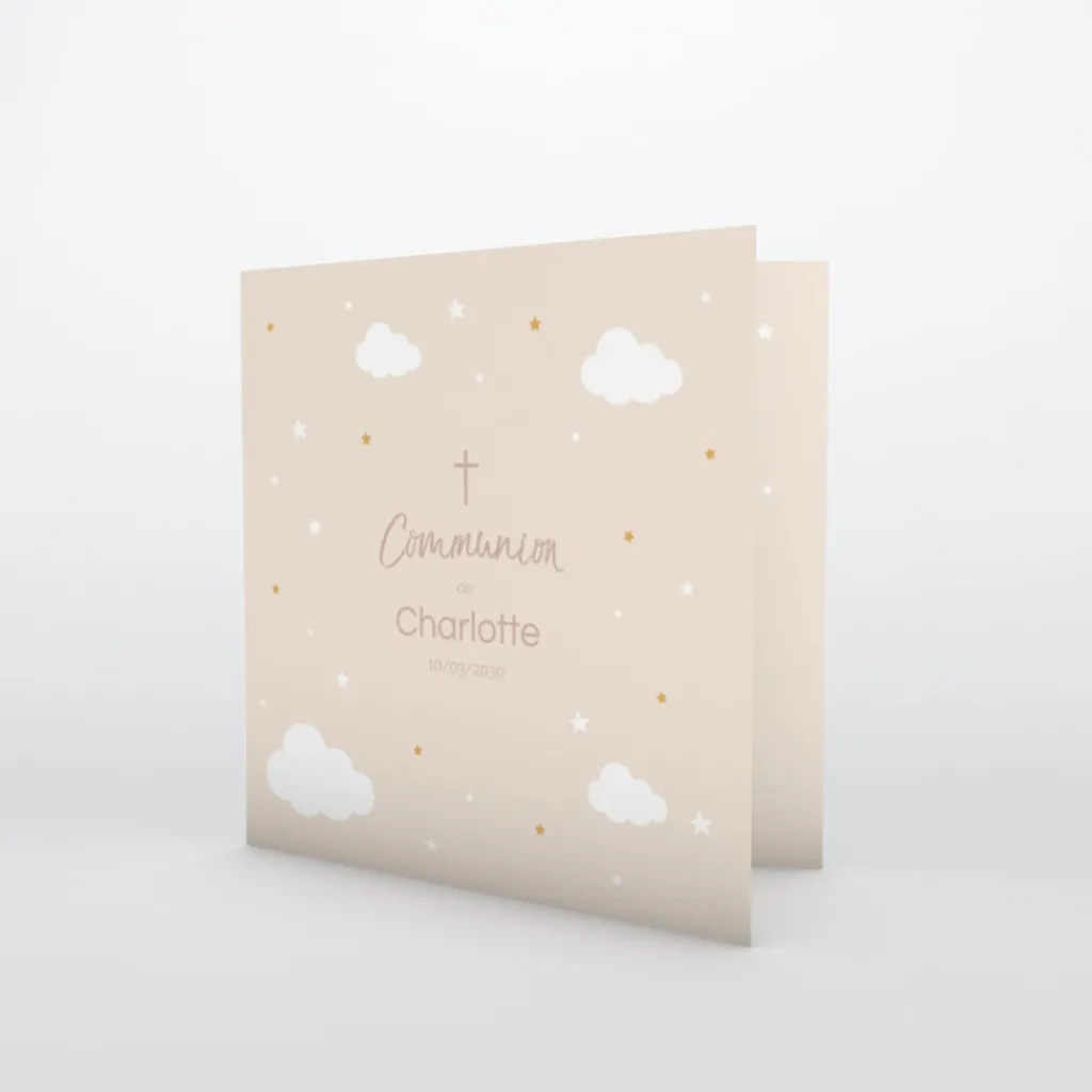 Faire-part Communion^Planet cards Une Journée En Douceur