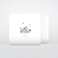 Carte Remerciement Décès^Planet cards Universel Bleuets