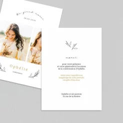 Carte Remerciement Confirmation^Planet cards Végétal Délicat