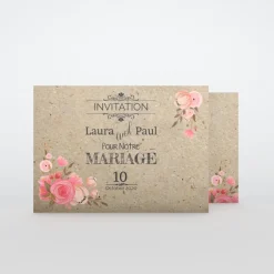 Carte D'invitation Mariage^Planet cards Vintage champêtre