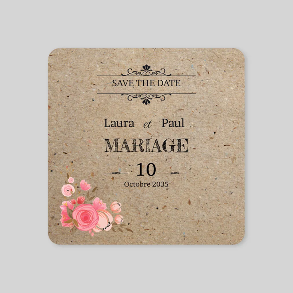 Save The Date^Planet cards Vintage champêtre