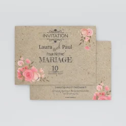 Carte D'invitation Mariage^Planet cards Vintage champêtre