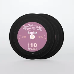 Save The Date^Planet cards Vinyle rétro