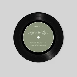 Faire-part Mariage Original | Gamme Complète^Planet cards Vinyle vintage