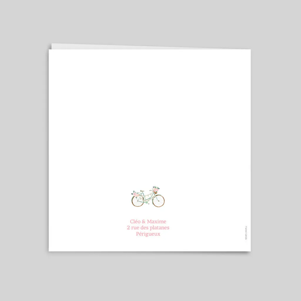Faire-part Mariage Bohème | Faire-part Mariage Champêtre^Planet cards Vélo et Guinguette