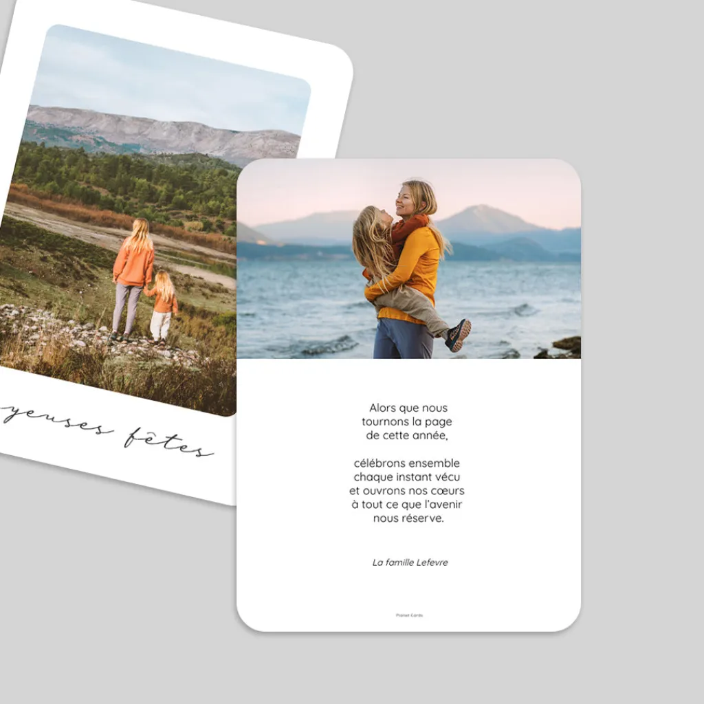 Carte De Vœux Photo^Planet cards Voeux Minimalistes