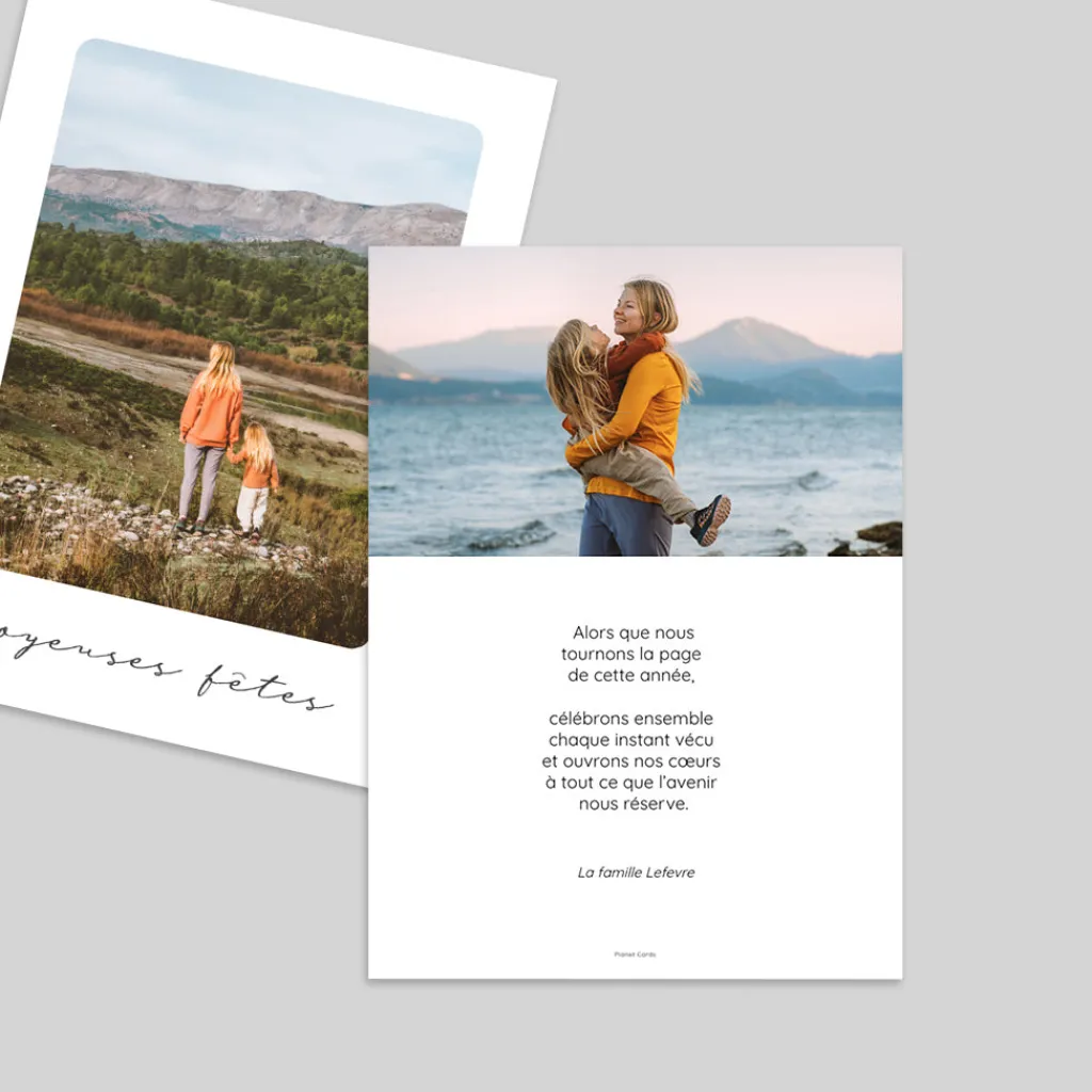 Carte De Vœux Photo^Planet cards Voeux Minimalistes