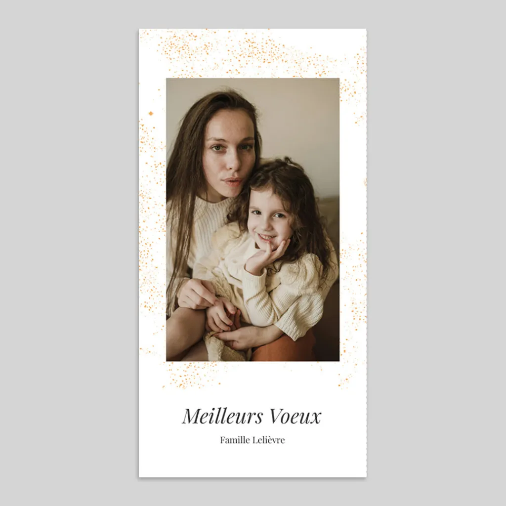 Carte De Vœux Famille | Carte De Vœux Photo^Planet cards Voeux scintillants